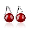 Natural Agate Fashion Stud Earrings Temperament, Women's Fashion Korean Version of Silver-plated Ear Jewelry