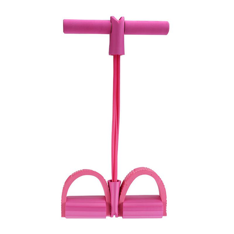 4-трубчатые фитнес-резинки с сопротивлением, латексный педальный тренажер, подъем корпуса, канатный эспандер