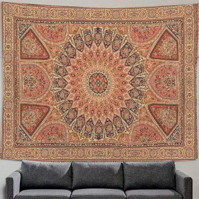 Persian Tapestry Wall Hanging Beach Blanket Mattress Psychedelic Bohemian Yoga Mat Mandala Tapestry
