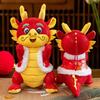 Плюшевая игрушка Год Дракона 2024 Костюм Тан Дракон Зодиакальная кукла С логотипом на заказ Талисман на удачу