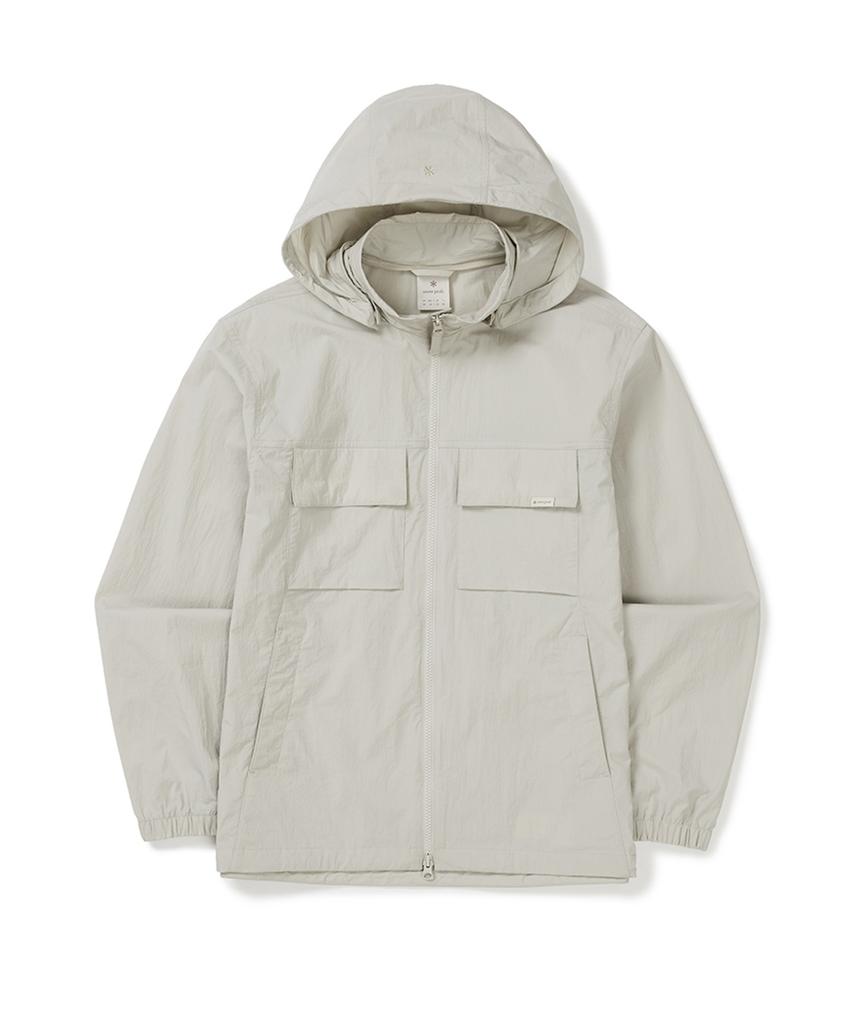 Ветровка Snowpeak Apparel со съемным капюшоном Root (S25Mmrwb62) Светло-бежевый