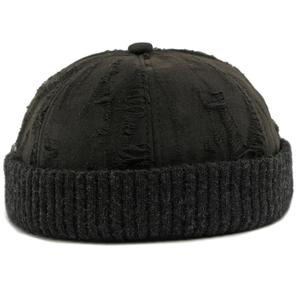 HT4857 Autumn Winter Cap for Men Women Stylish Shabby Skull Cap Male Female Beanie Hat Knitted Earflap Cap Adjustable Bomber Hat