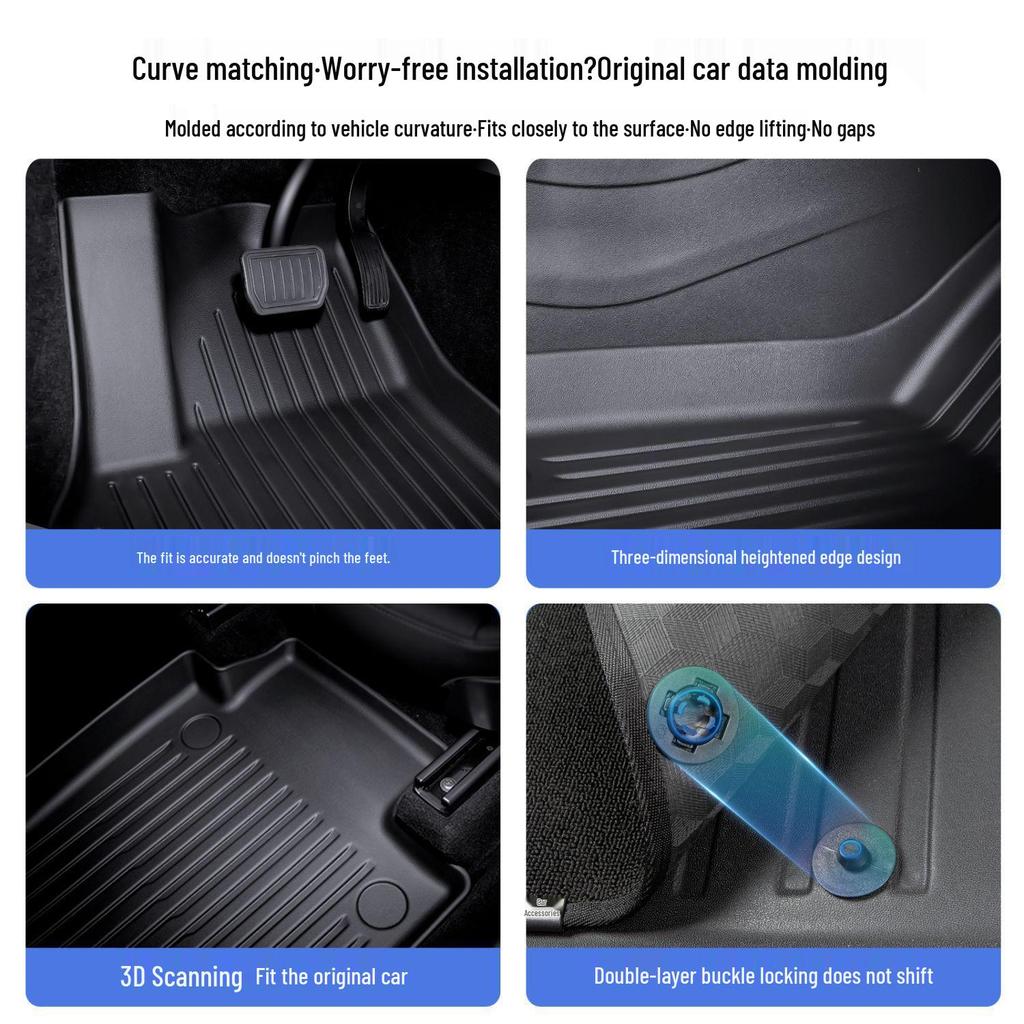 Совместимые коврики для Tesla Model 3 (2025) - Аксессуары для багажника с полным покрытием