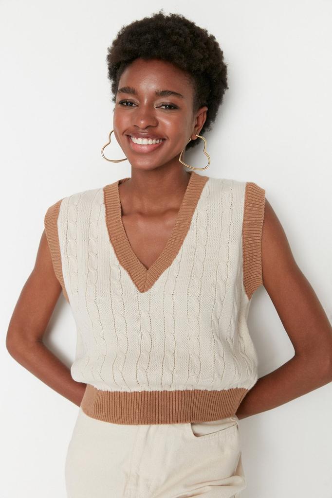 Women's Elegance Style Sweater Stone Crop Hair Knitted Knitwear Sweater