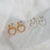 Double-ring Drop Earrings (2 Colors)