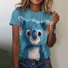 Милые футболки с мультяшным принтом животных, женские футболки Kawaii, модные повседневные топы с коротким рукавом, пуловеры, летняя свободная женская одежда