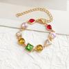 Spring/Summer Colorful Diamond Choker - Women's High-End, Versatile Design Clavicle Necklace
