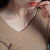 Изысканная серебряная цепочка на ключицу, зубочистка, нерегулярное ожерелье из натурального жемчуга в стиле барокко, серебряные украшения 925 пробы, цепочка на шею в минималистском стиле