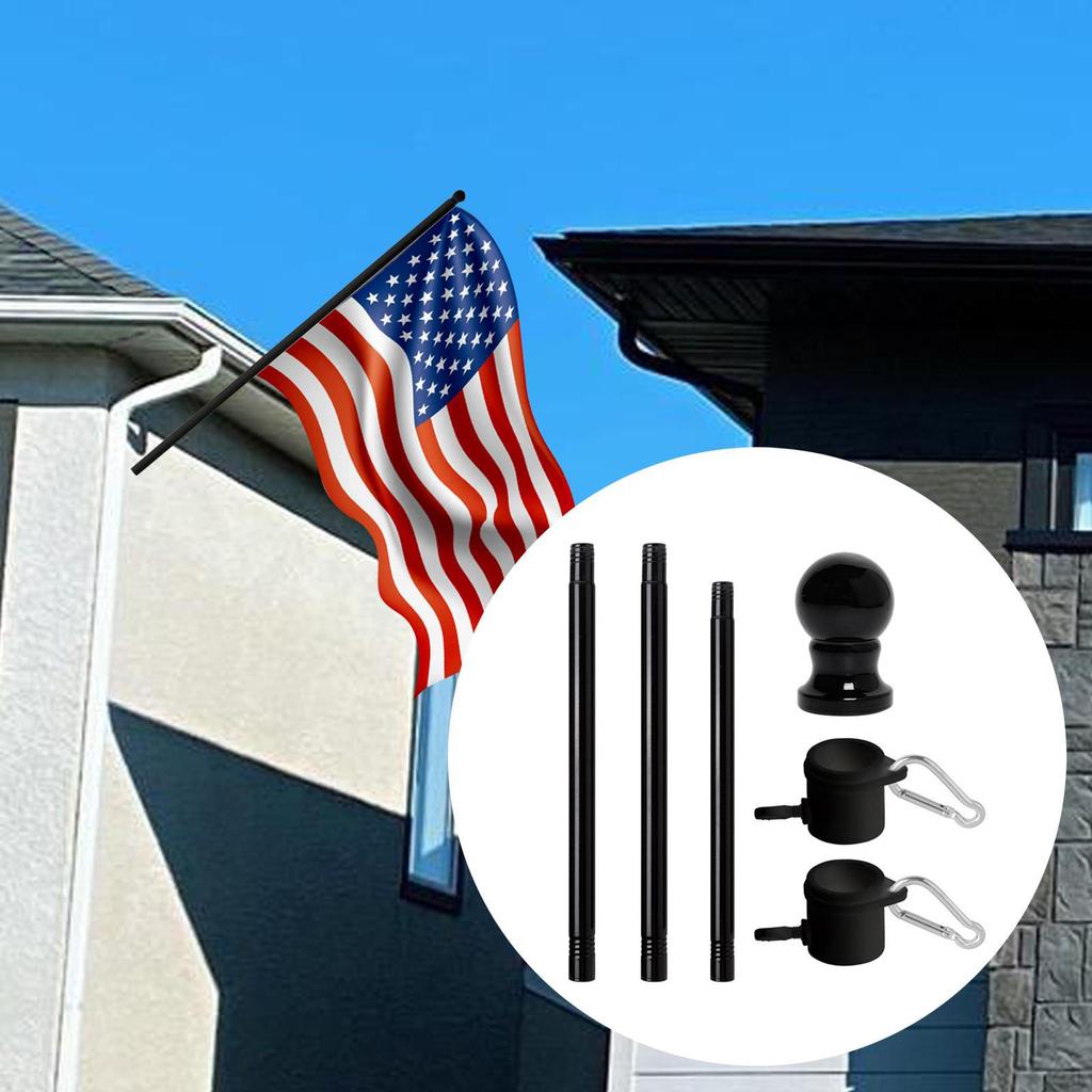 House Flag Pole Kit Portable Simple Flagpole for Store Commercial Garden