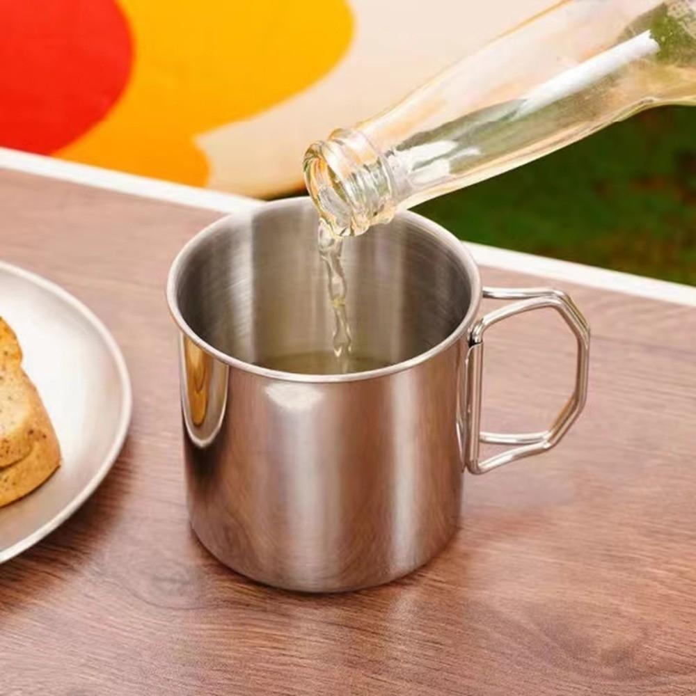 250-700ml Camping Cup 304 Stainless Steel Travel Cup Durable Water Mug For Camping Travel