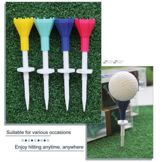 5Pcs Golf Tees Compact Size Height Adjustable Lightweight Unbreakable Low Friction Golf Tees