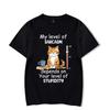 My Level of Sarcasm Depends On Your Level of Stupidity Graphic Tshirt Funny Cat Tshirt Fashion Harajuku T-shirt Men Brand Tees