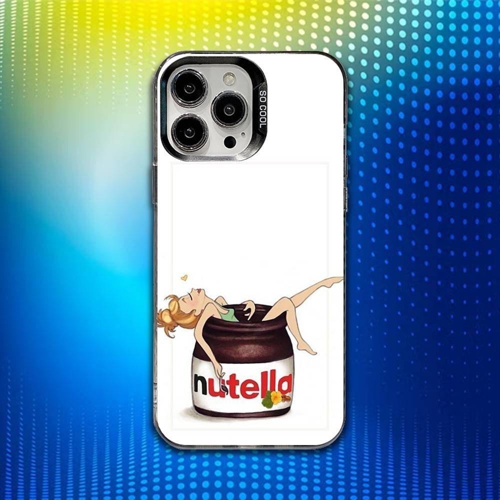 Чехол для телефона N-Nutella Chocolate для iPhone 16,15,14,13,12,11,Mini,Pro,SE,MAX Белый Матовый Ударопрочный Чехол