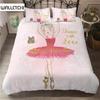 Комплект постельного белья для девочек с изображением балетных танцев, мультяшных балерин, для девочек, комплект постельного белья для детей и подростков, двухспальное одеяло из микрофибры, двуспальное одеяло размера «king-size»
