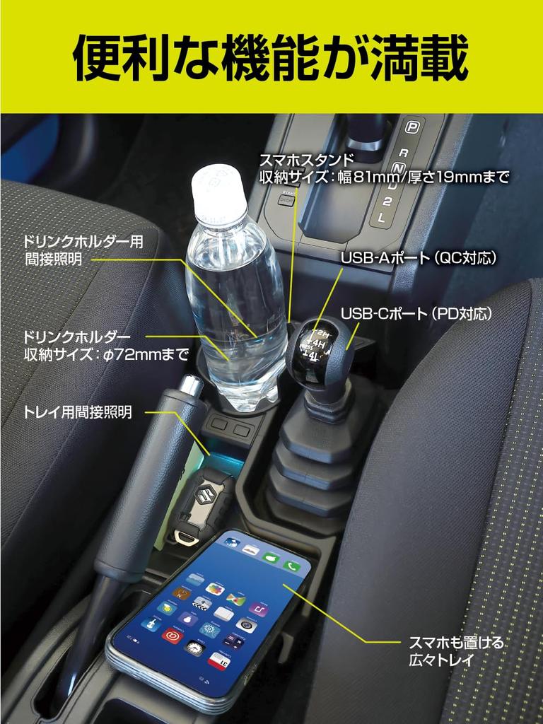 Seiko Sangyo EXEA Подсветка консольного лотка E113JM Черный для Nomad и JC74 Jimny, Sierra, JB64, JB74,