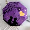 Рисунок мультяшного кота, автоматический складной зонт, портативный и складной дизайн, 8 спиц, подарок на Рождество или день рождения.