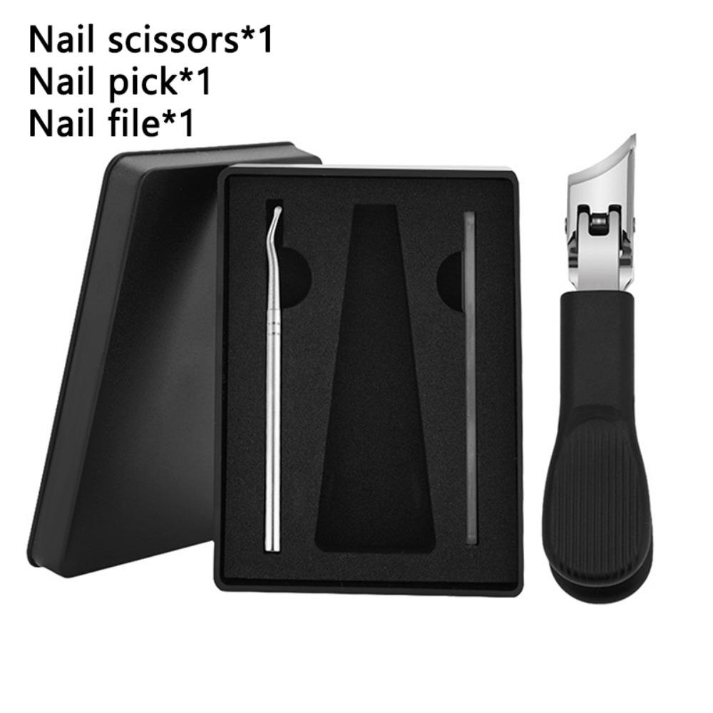 Набор из 3 шт./набор кусачки для ногтей с защитой от брызг с пилкой для ногтей, диагональные кусачки для толстых ногтей