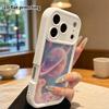 Phone case: 2D flat design suitable for iPhone 18 17 16 15 14 13 Pro tiered protective case, pink-purple heart, Christmas and Halloween gift
