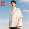 MINISO Мужская повседневная рубашка с коротким рукавом, быстросохнущая, с эффектом прохлады