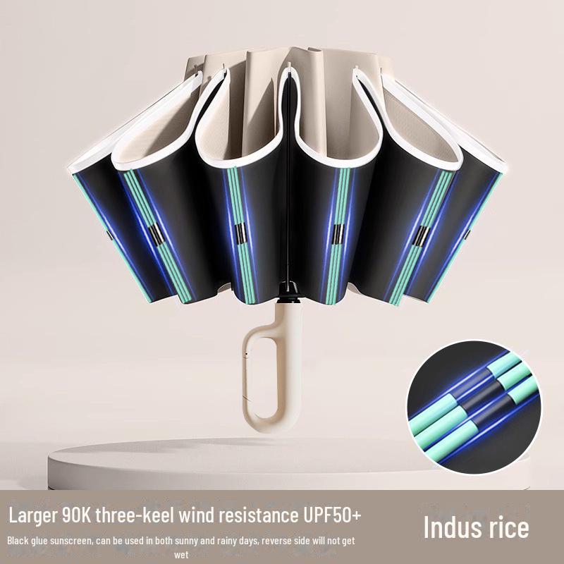 Автоматический складной зонт из 72 костей для мужчин и женщин — большой, двойного назначения: от солнца и дождя