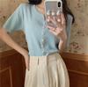Short Sleeved T-shirt Women's Summer French Slimming Chic Thin Knitted Upper Garment
