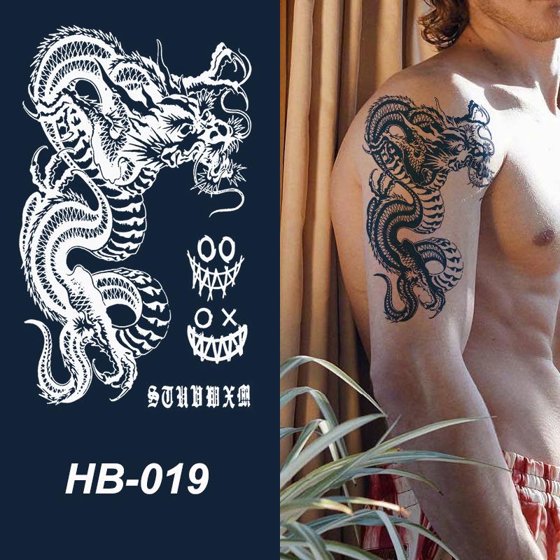 GH Hot Sale Waterproof Long Lasting Temporary Tattoos Stencil Body Art Arm Chest Leg Shoulder Tattoo Stickers for Girl Men Women