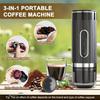 Portable Electric Espresso Machine Self-Heating Car Coffee Maker Travel Compatible with Coffee Ground & NS Capsules