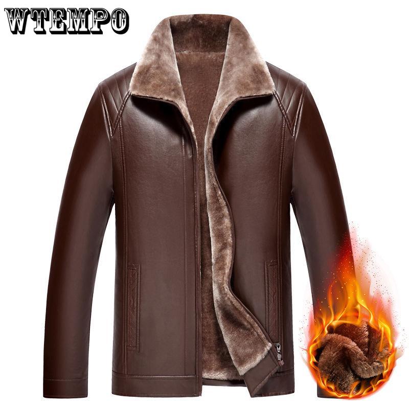 Кожаная куртка больших размеров, мужская куртка на осень и зиму, мужская куртка из толстой бархатной кожи