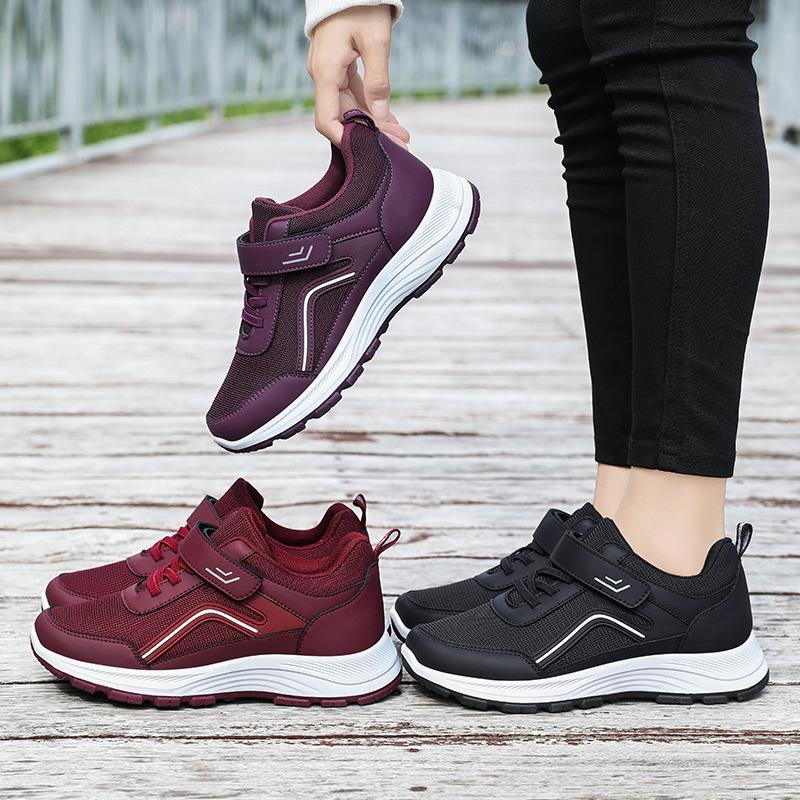 Shoes Women's Spring New Soft-soled Comfortable Men's and Women's Same Old Man's Sports Shoes Women's Shoes Middle-aged and Elderly Walking Shoes