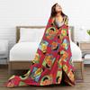 Bert & Ernie Red Soft Warm Blanket S-Sesames Streets Camping Plush Throw Blanket Home Decor Flannel Bedspread Sofa Bed Cover