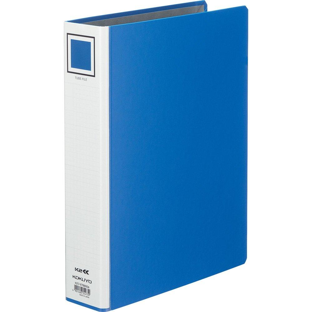 KOKUYO Tube File Double A4 500 Sheet 2 K2, Opening, Vertical, Capacity, Holes, Blue, K2-ETB650B