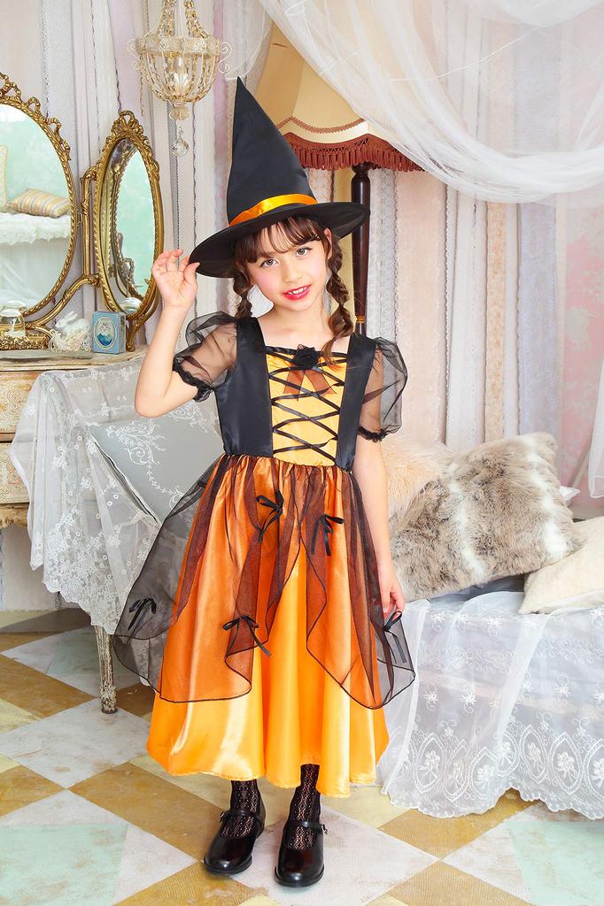 Clearstone Cosplay Halloween Melody Orange Dress, Kids, 120cm, Girls,