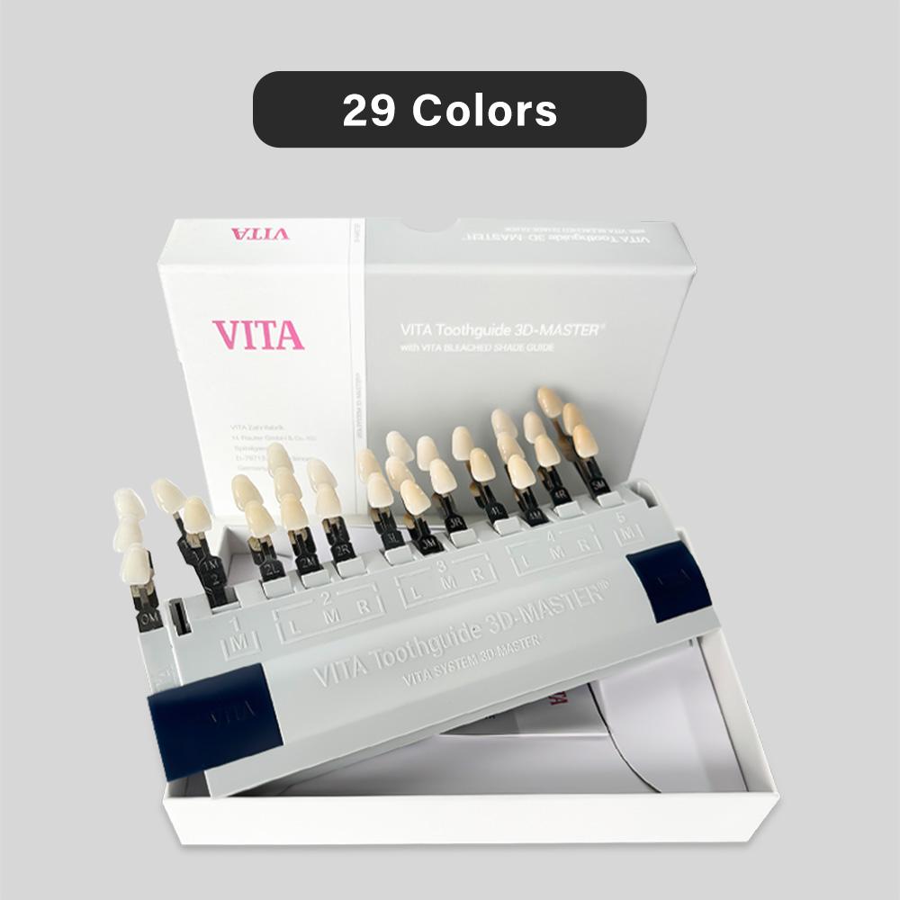NICEDEN 29 цветов VITA Tooth guide 3D Master Dental Bleach Shade Guide Отбеливание зубов Сравнительная стоматологическая клиника Колориметрическая пластина
