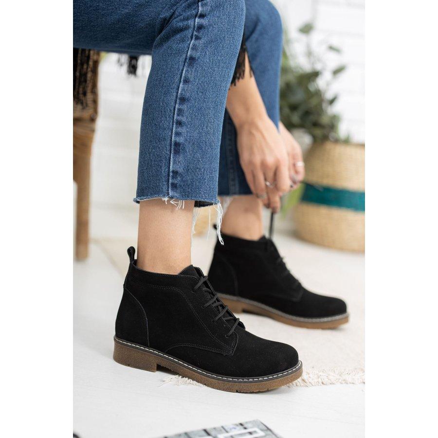 Женские повседневные полусапоги из натуральной замши