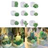9/10Pcs 3D Succulent Silicone Molds Set for Candle Making and Epoxy Resins Art Realistic Cactus Designs Casting Moulds