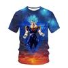 2026 Summer Dragon Ball Boys' T-shirt 3D Goku Printed Harajuku Men's Fashion Short Sleeve Casual Top