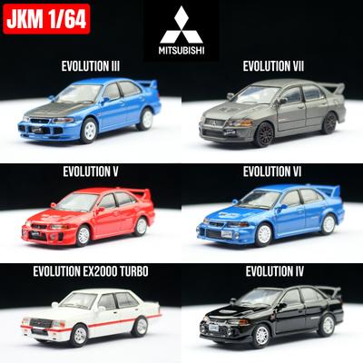 1/64 Mitsubishi Lancer Evolution EVO Семейство JDM Initial D Модель Игрушечной Машинки JKM 1:64 бесплатных колеса Коллекция литой металлический сплав Подарок