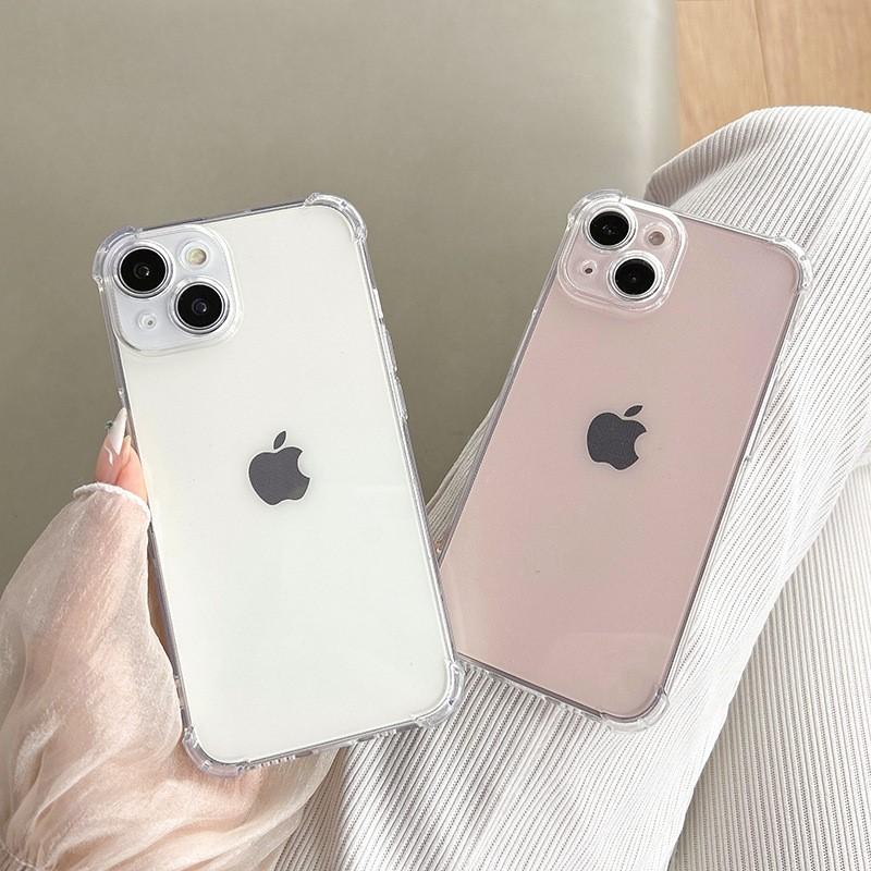 Мягкий прозрачный противоударный чехол для телефона для iPhone 17 16 15 14 13 12 11 Pro Max 7 8 Plus XS X XR Mini SE Прозрачный бампер Задняя крышка