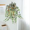 Artificial Hanging String of Heart Plants Wall Mount Low Maintenance Faux Eucalyptus Simulated Rattan