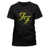 Foo Fighters Официальный логотип Золотая футболка Дэйв Грол Мужская Женская Унисекс-