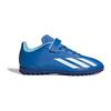 Adidas X Crazyfast.4 Synthetic Leather Artificial Turf Shock Absorbing Durable Low Top Football Shoes Kids Football Shoes Blue IE1591