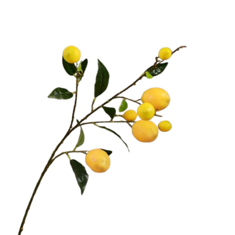 Luxury Artificial Lemon Branch Plastic Fake Plants Artificial Lemon Fruit Home Garden