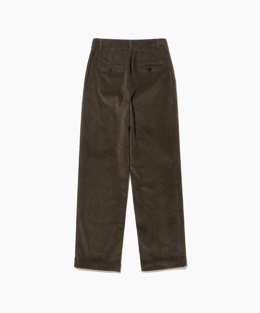 TTUDEMENT Corduroy Roll Up Pants Brown