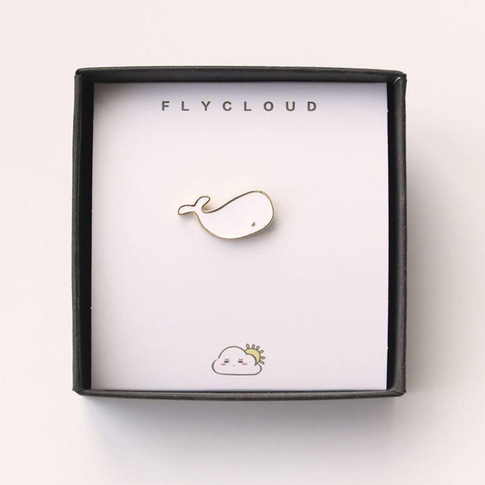 Black White Sirikit Kitiyakara Brooch Whale Shaped Whale Shark Brooch Whale Breastpin  Jewelry Gift