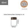 Стеклянная банка из боросиликатного стекла с крышкой из акации для чая, демонстрации браслетов из агарового дерева или хранения порошковых лекарств.
