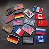 Вышитая нашивка на липучке с флагом, нарукавная повязка на липучке, российская, американская, немецкая, британская нашивка для поднятия морального духа, набор нашивок-значков, наклейка