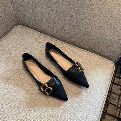 Офисная женская обувь на низком каблуке, элегантная нескользящая женская обувь на плоской подошве, быстрая доставка, тренд 2024 года, модный, стильный