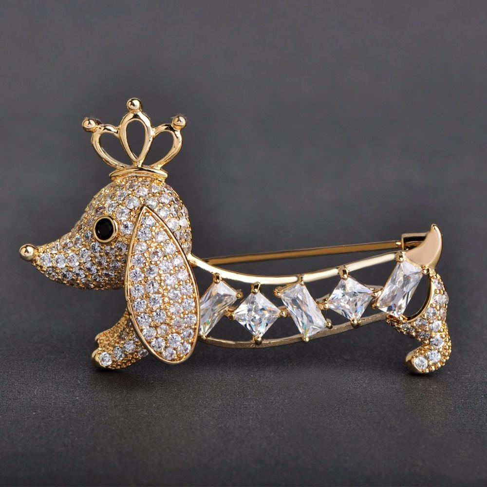 Blucome Броши с короной золотого цвета для женщин и детей, полые булавки с животными