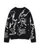 WACKY WILLY Camouflage Pattern Pullover Knit Navy