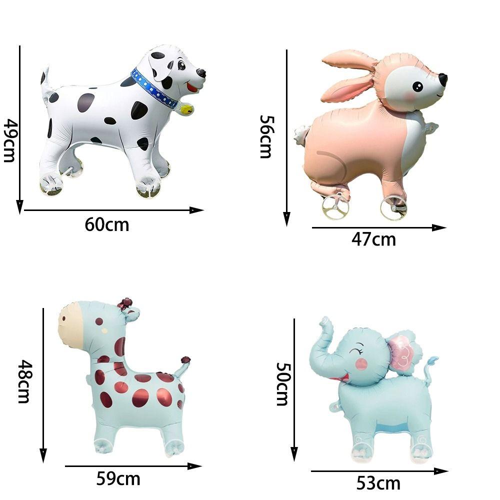 with Wheels Cartoon Movable Balloon Animals Walking Balloon  Kids Birthday Party Decoration